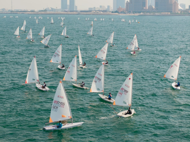“Team Abu Dhabi Leads the Largest Emirati Delegation at Mussanah Sailing Week, Targeting Gold and Top Honors”